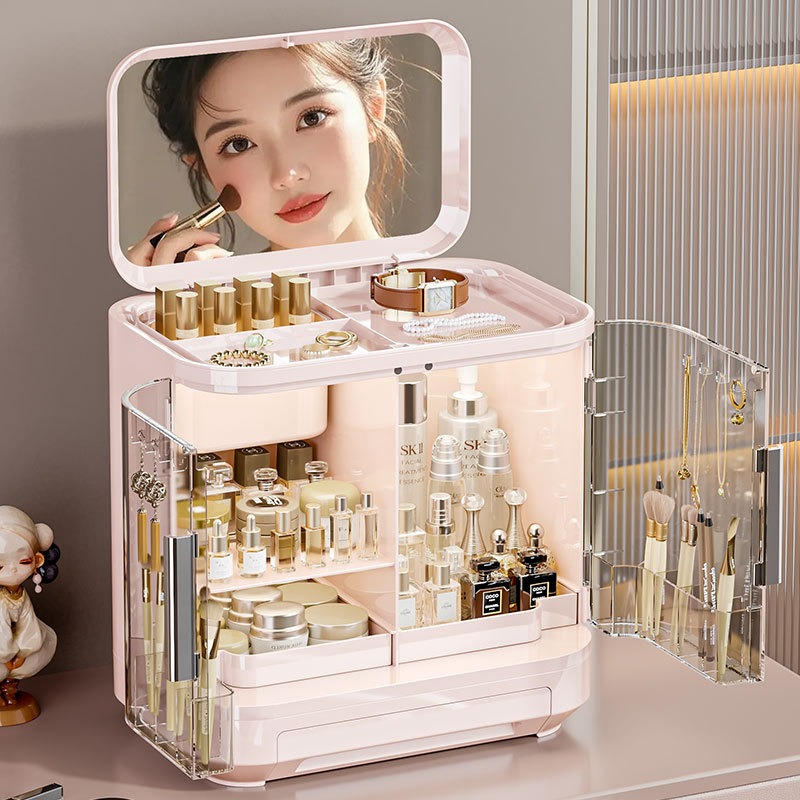 Luxury High End Skincare - Kotak penyimpanan kosmetik, cermin, nuansa mewah,