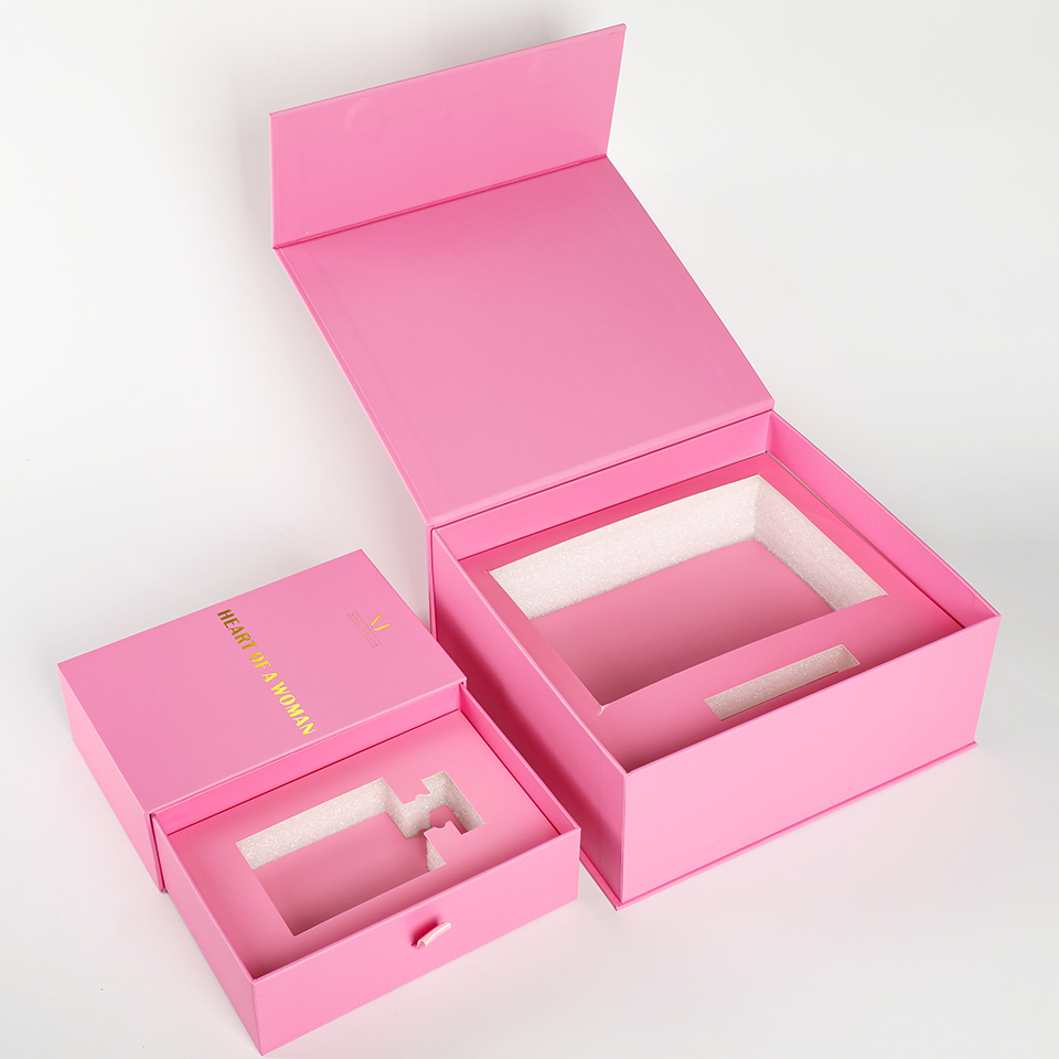 Luxury Skincare Christmas Gifts - Merah Muda Mewah Kustom Dengan Sisipan