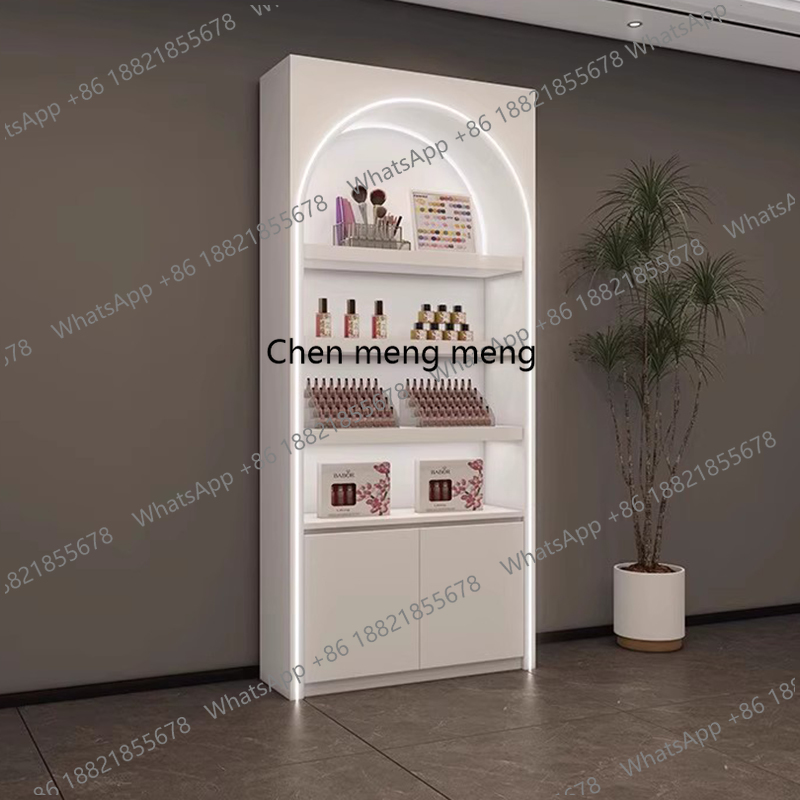 Luxury High End Skincare - Lemari Pajangan Salon Kecantikan Mewah Nordik