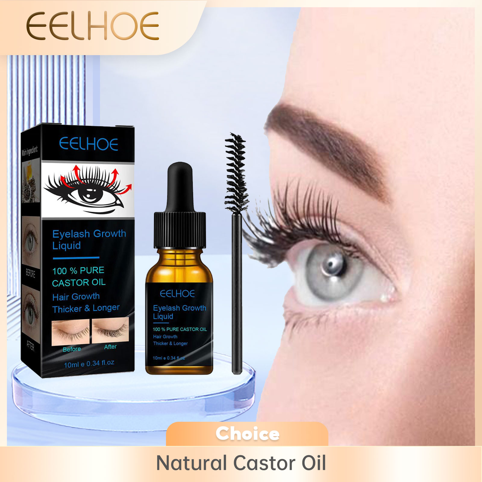 Epidermal Growth Factor - Serum Penumbuh Bulu Mata Minyak Jarak