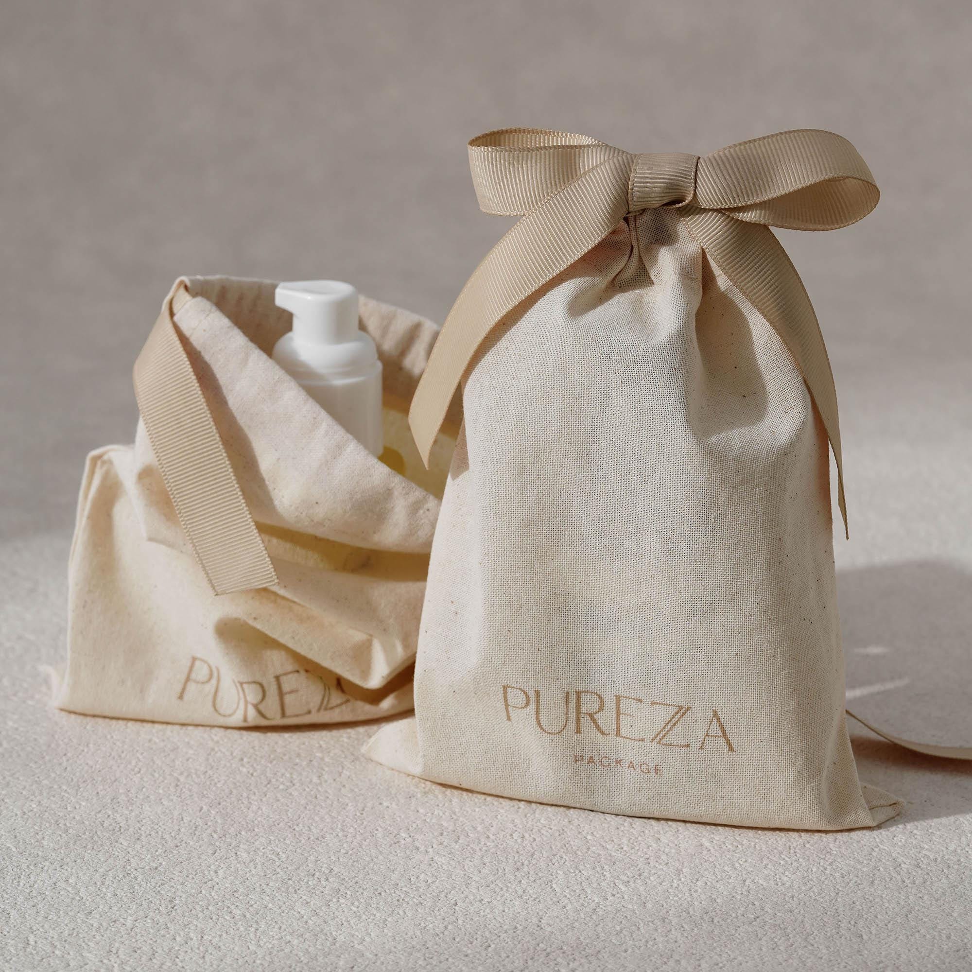 Luxury Skincare Christmas Gifts - Kantong Serut Katun Alami yang Dapat