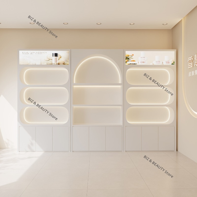 Lemari Pajang Salon Kecantikan - Luxury High End Skincare ulasan dan harga
