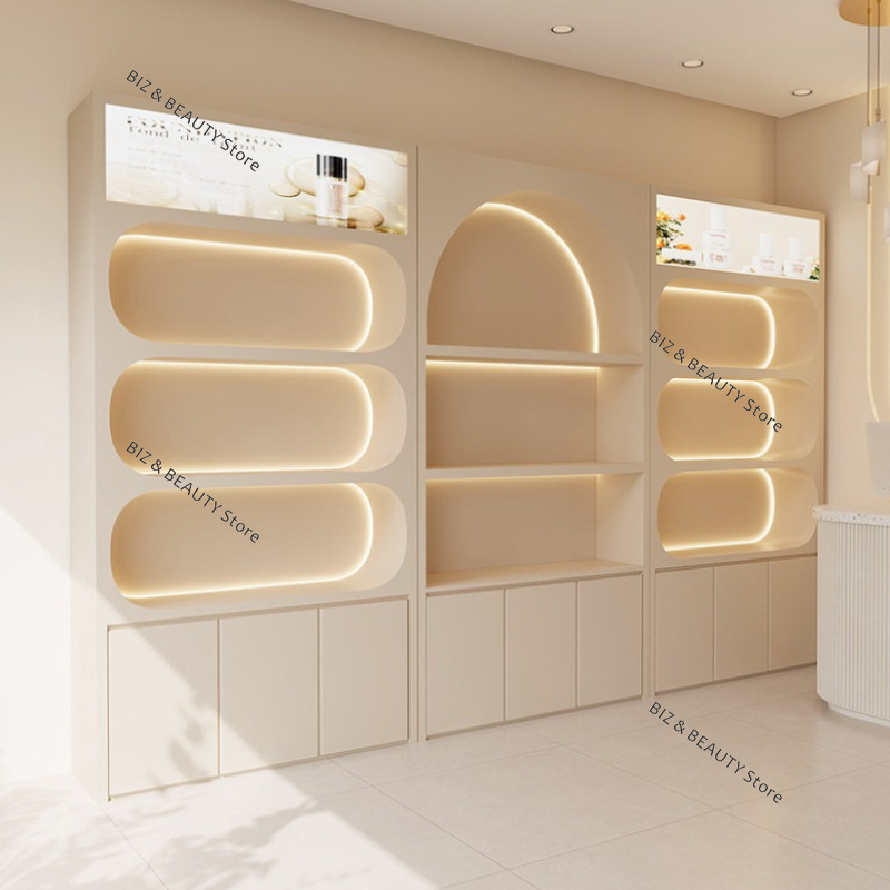 Lemari Pajang Salon Kecantikan - Luxury High End Skincare ulasan dan harga