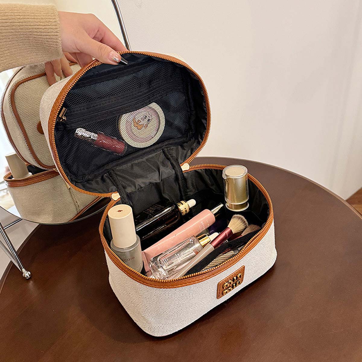 Tas organizer kanvas minimalis - Luxury Skincare Labels ulasan dan harga