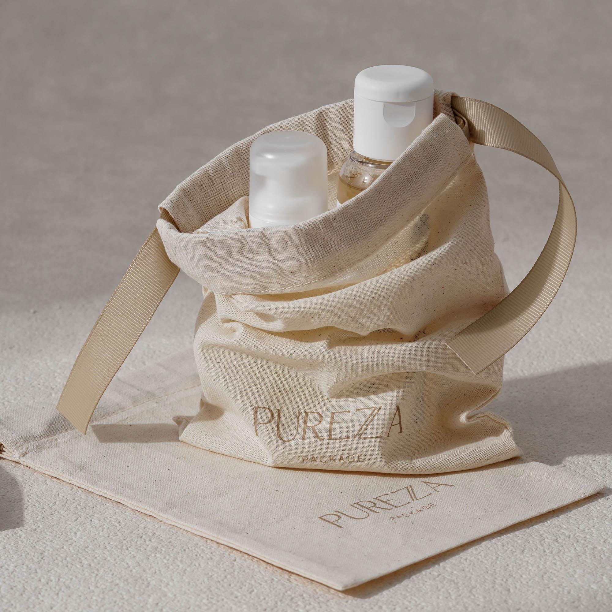 Kantong Serut Katun Alami yang - Luxury Skincare Christmas Gifts ulasan dan harga