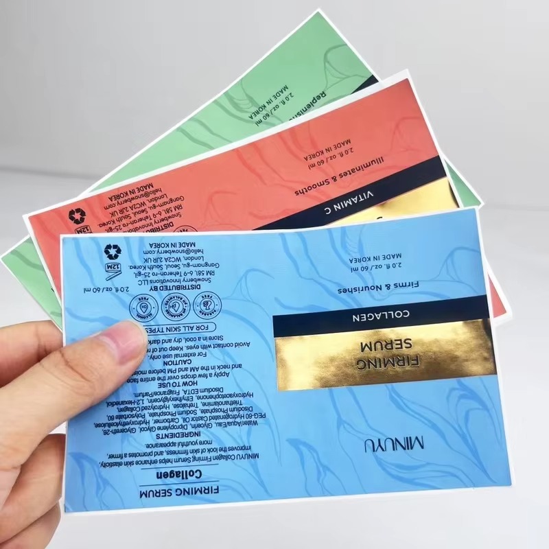 Stiker Biodegradable Cetak Kus - Luxury Skincare Labels ulasan dan harga