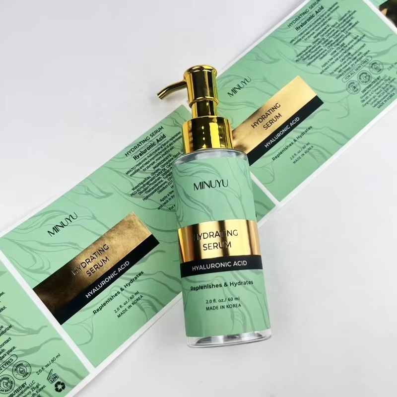 Stiker Biodegradable Cetak Kus - Luxury Skincare Labels ulasan dan harga