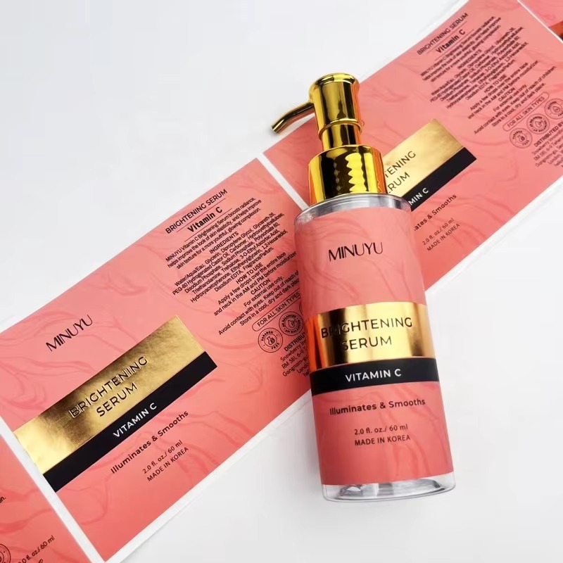 Stiker Biodegradable Cetak Kus - Luxury Skincare Labels ulasan dan harga